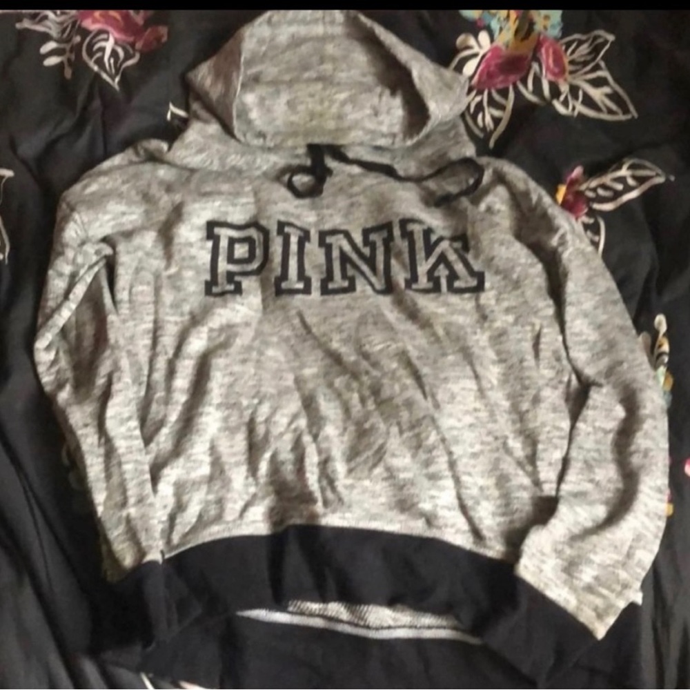 PINK: Black & White Hoodie